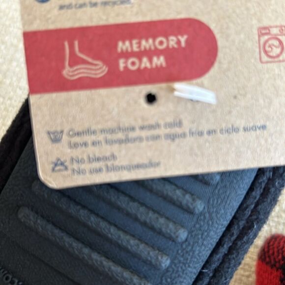 Dearfoams Mama Bear Plaid Dad Slippers NWT - Picture 8 of 9